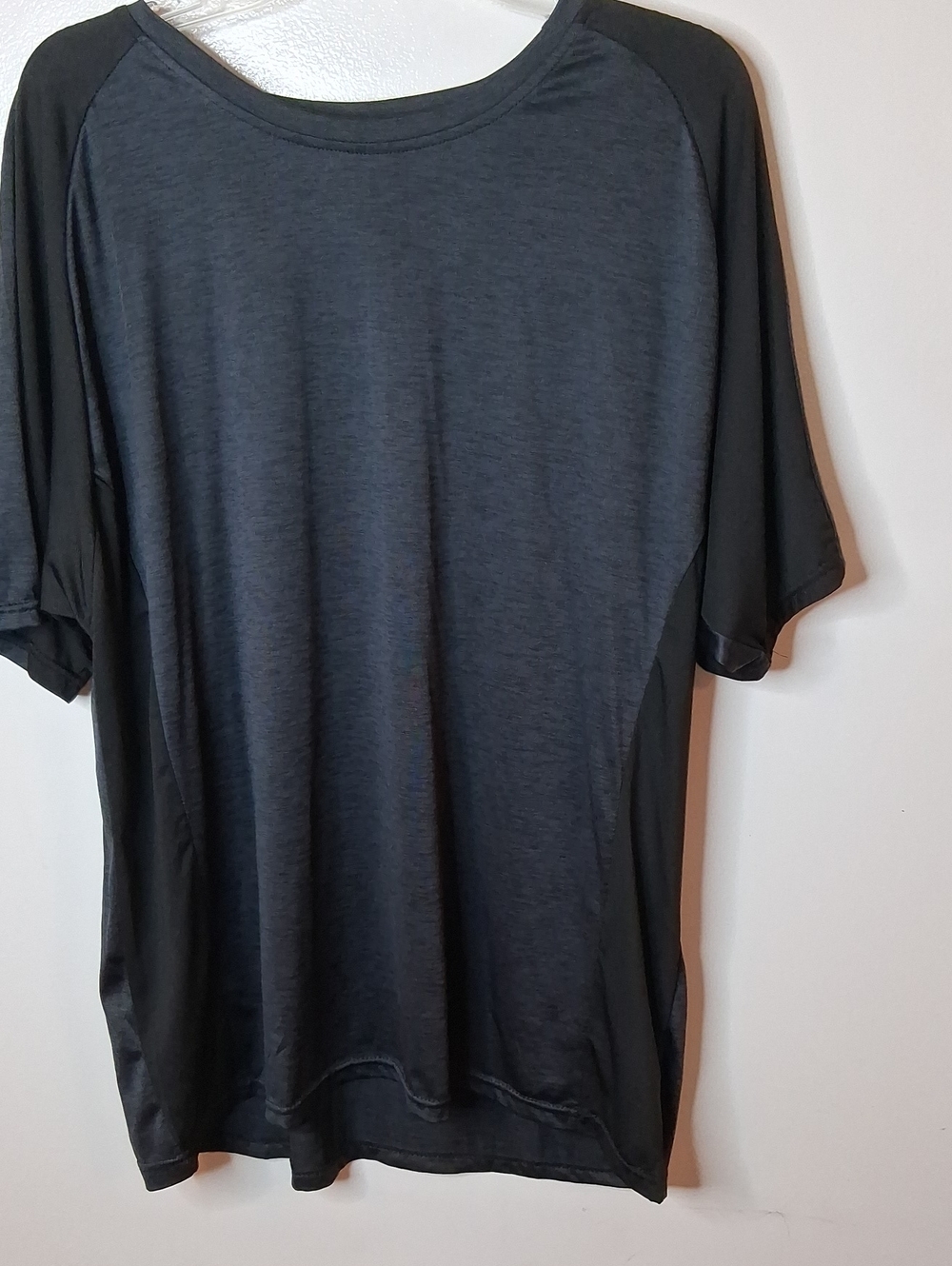 Essentials Men's Size 2XL Short Sleeve Raglan Tee in Charcoal and Black